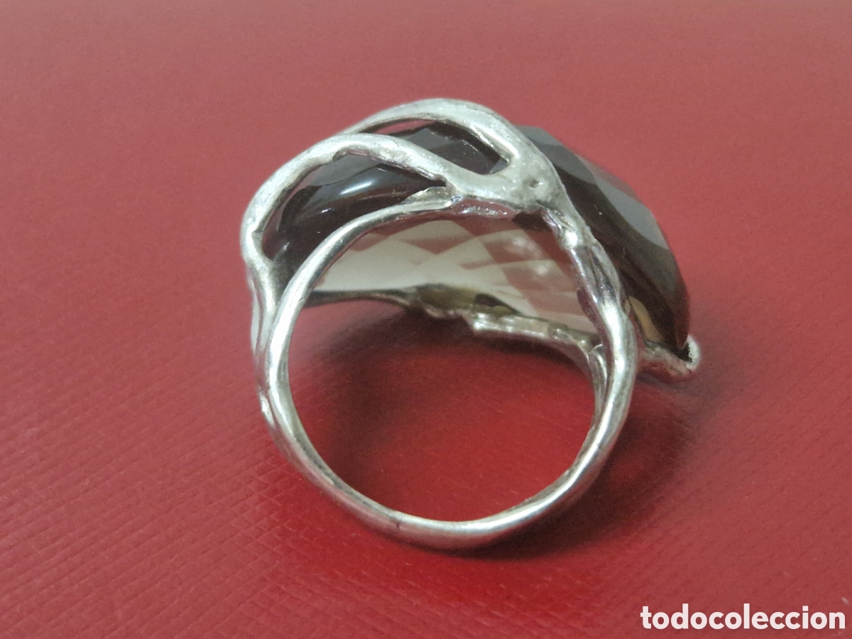 Joyeria: ANILLO DE PLATA DE LEY CON CUARZO AHUMADO - Foto 3