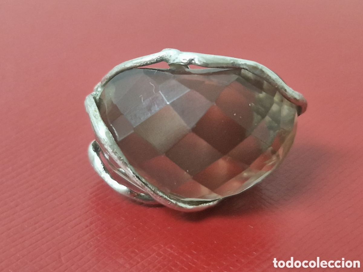 Joyeria: ANILLO DE PLATA DE LEY CON CUARZO AHUMADO - Foto 5