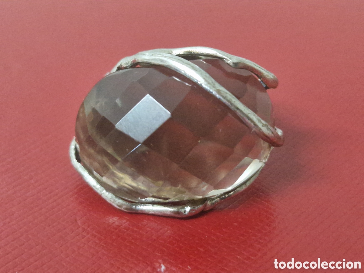 Joyeria: ANILLO DE PLATA DE LEY CON CUARZO AHUMADO - Foto 6