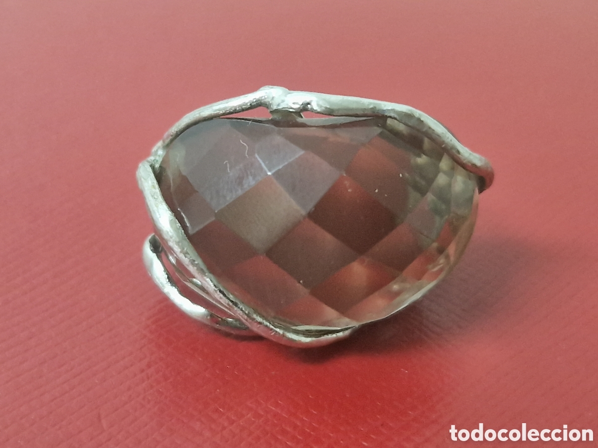 Joyeria: ANILLO DE PLATA DE LEY CON CUARZO AHUMADO - Foto 7