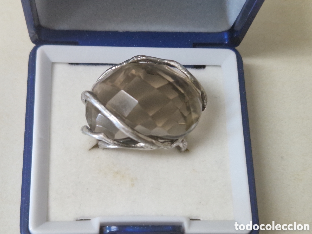 Joyeria: ANILLO DE PLATA DE LEY CON CUARZO AHUMADO - Foto 10