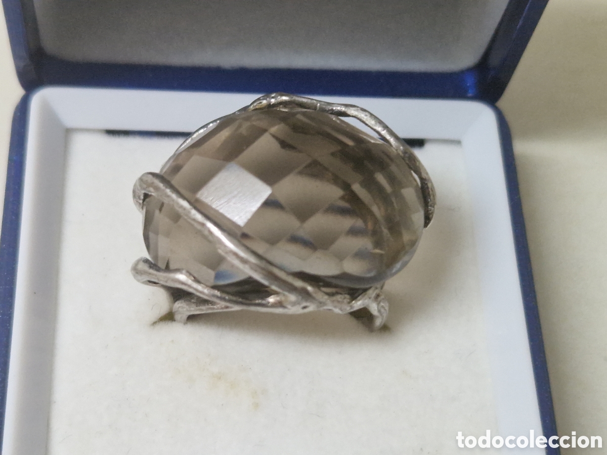 Joyeria: ANILLO DE PLATA DE LEY CON CUARZO AHUMADO - Foto 1