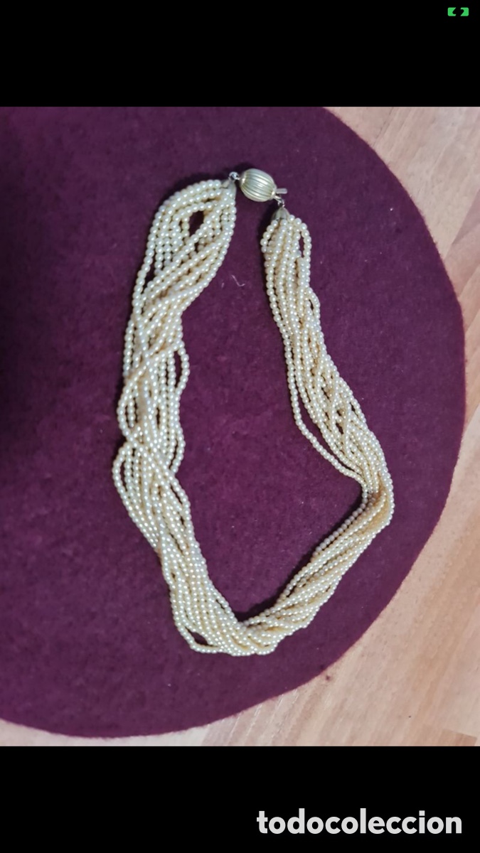 Joyeria: Collar torchon de hilos de perlas peque&ntilde;as - Foto 2