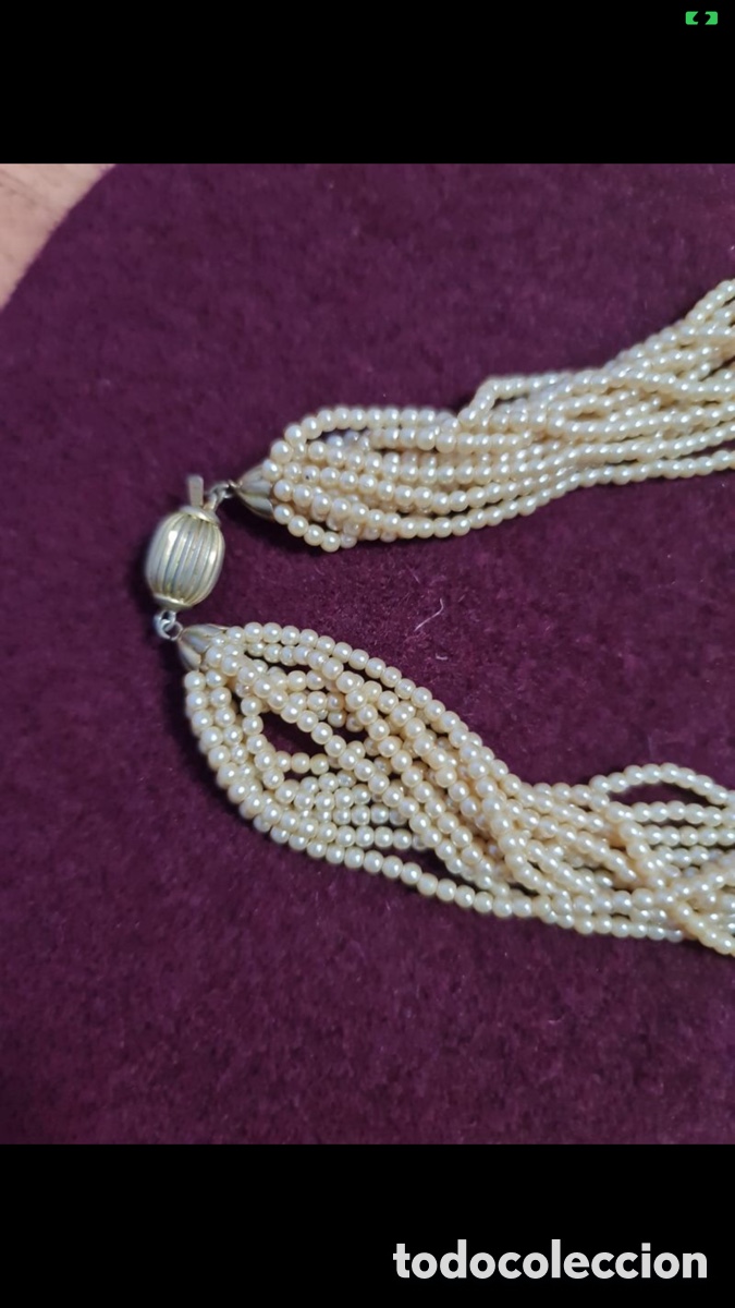 Joyeria: Collar torchon de hilos de perlas peque&ntilde;as - Foto 1