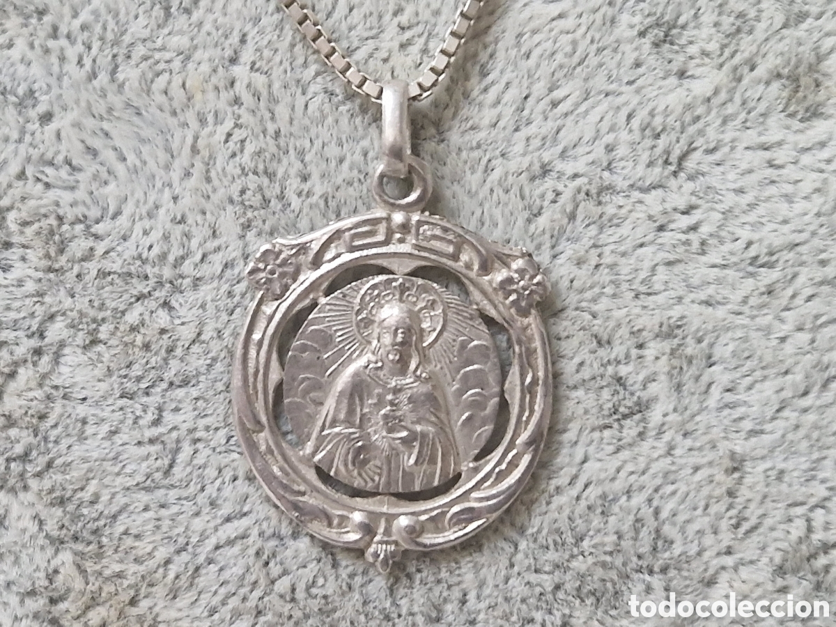 Joyeria: CADENA Y MEDALLA PLATA SAGRADO CORAZON DE JESUS - Foto 2