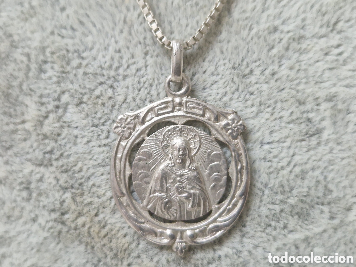 Joyeria: CADENA Y MEDALLA PLATA SAGRADO CORAZON DE JESUS - Foto 4