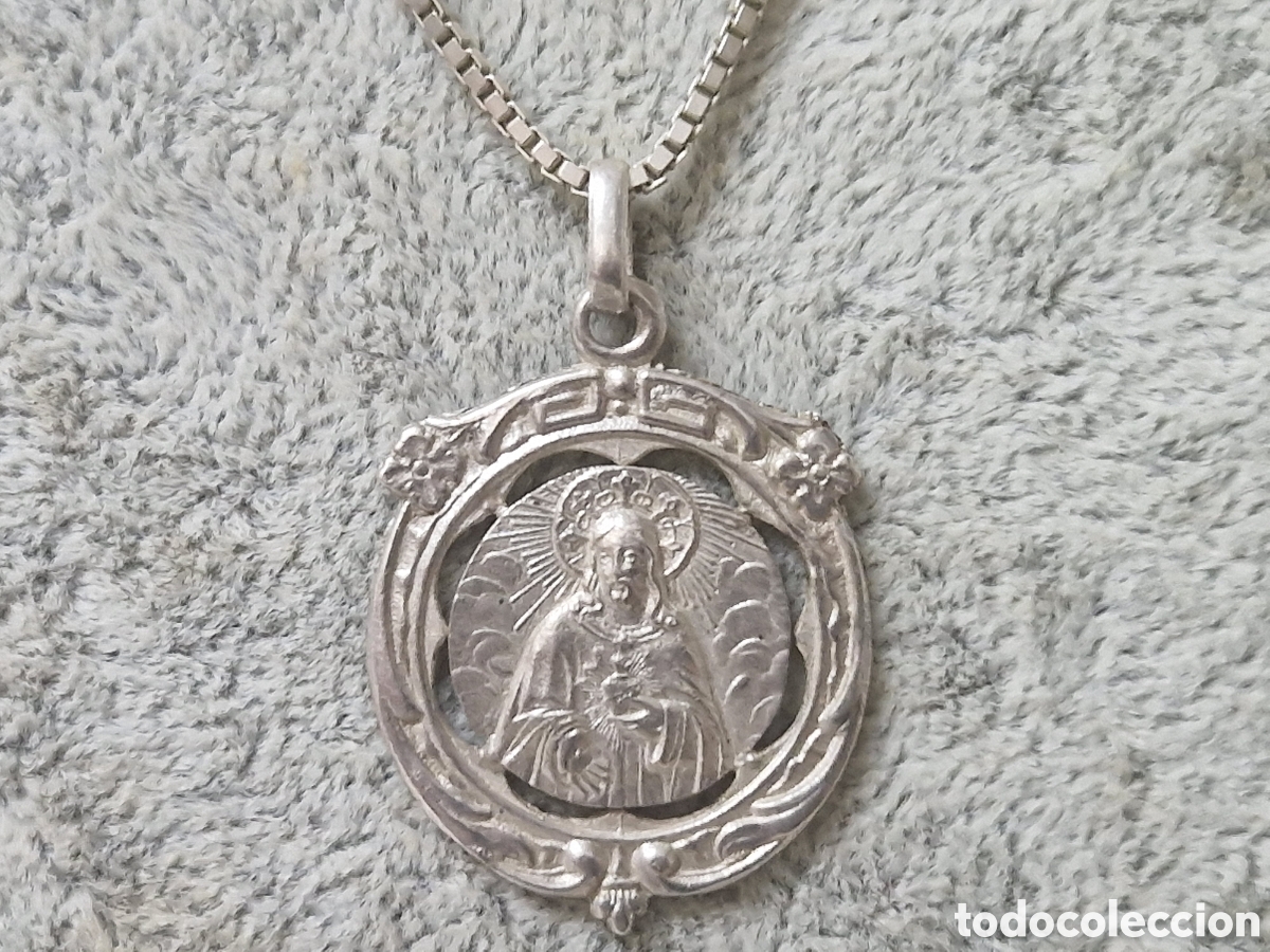 Joyeria: CADENA Y MEDALLA PLATA SAGRADO CORAZON DE JESUS - Foto 1