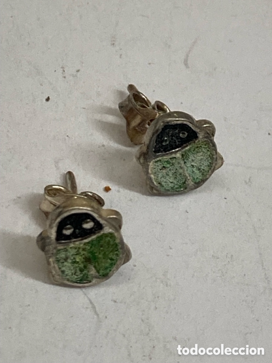 Joyeria: Pendientes de plata y esmaltado p98 - Foto 1