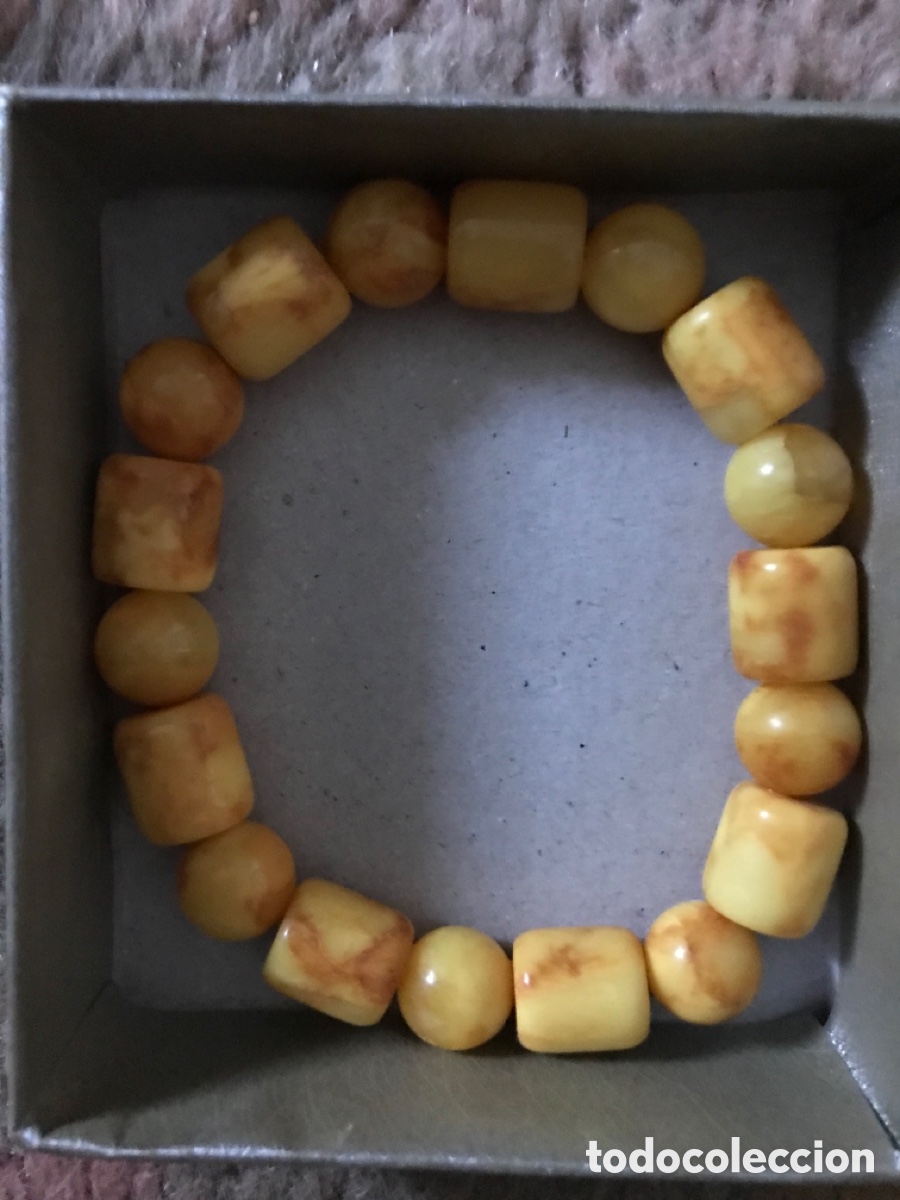Joyeria: Pulsera de &Aacute;mbar antiguo yema de huevo - Foto 3