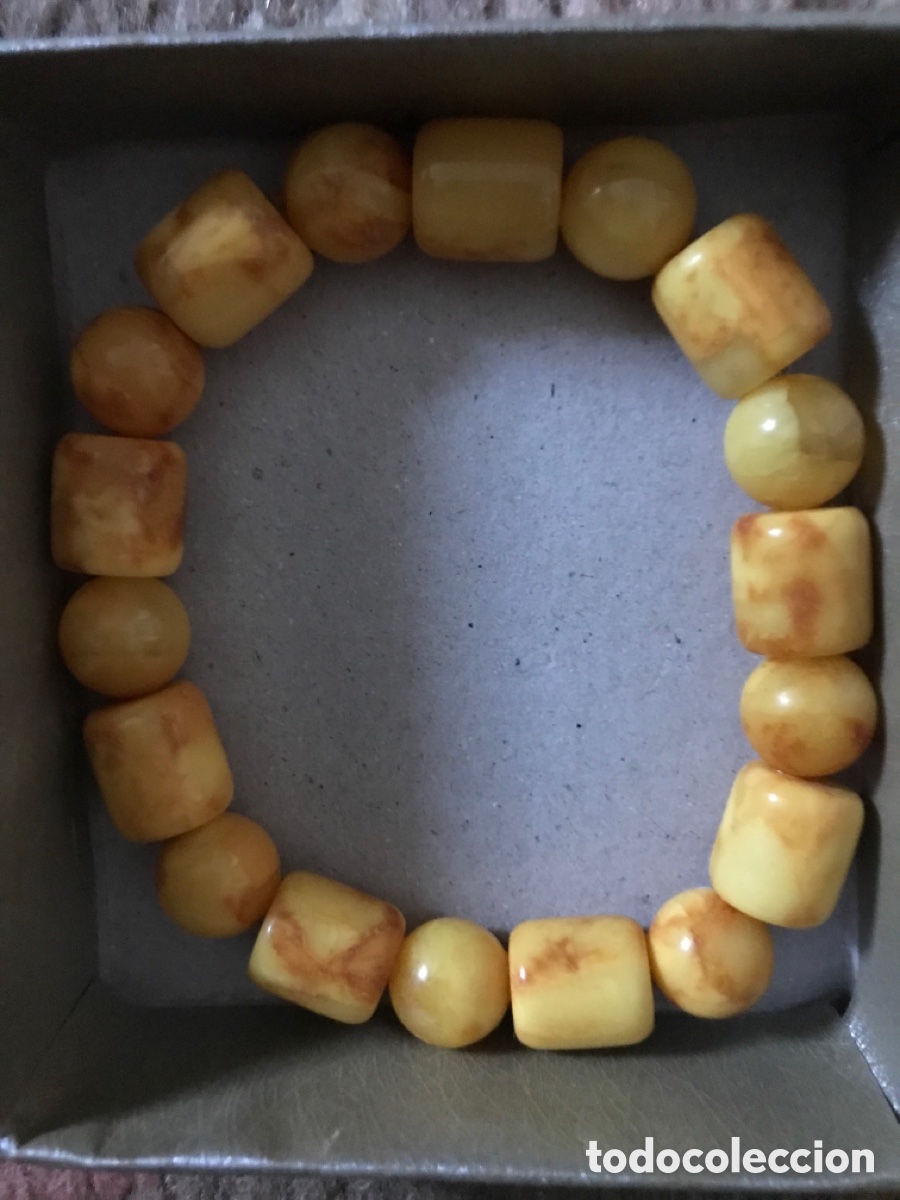 Joyeria: Pulsera de &Aacute;mbar antiguo yema de huevo - Foto 1