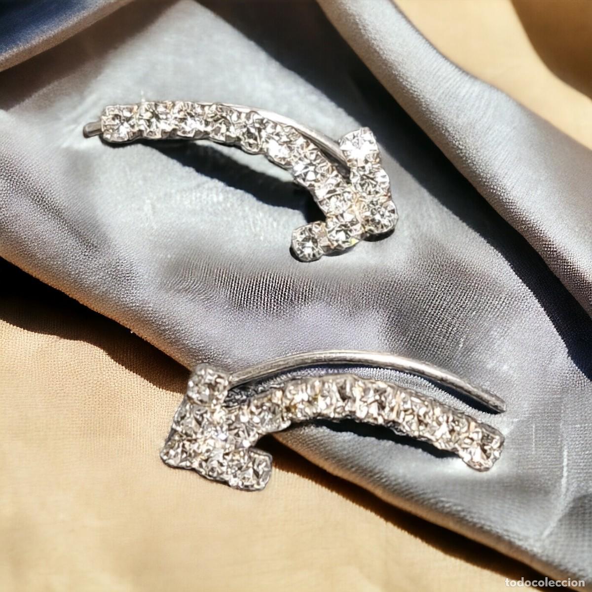 Joyeria: Par de Pendientes de Plata de Ley Trepadores con Forma de Flecha y Circonitas - Foto 1