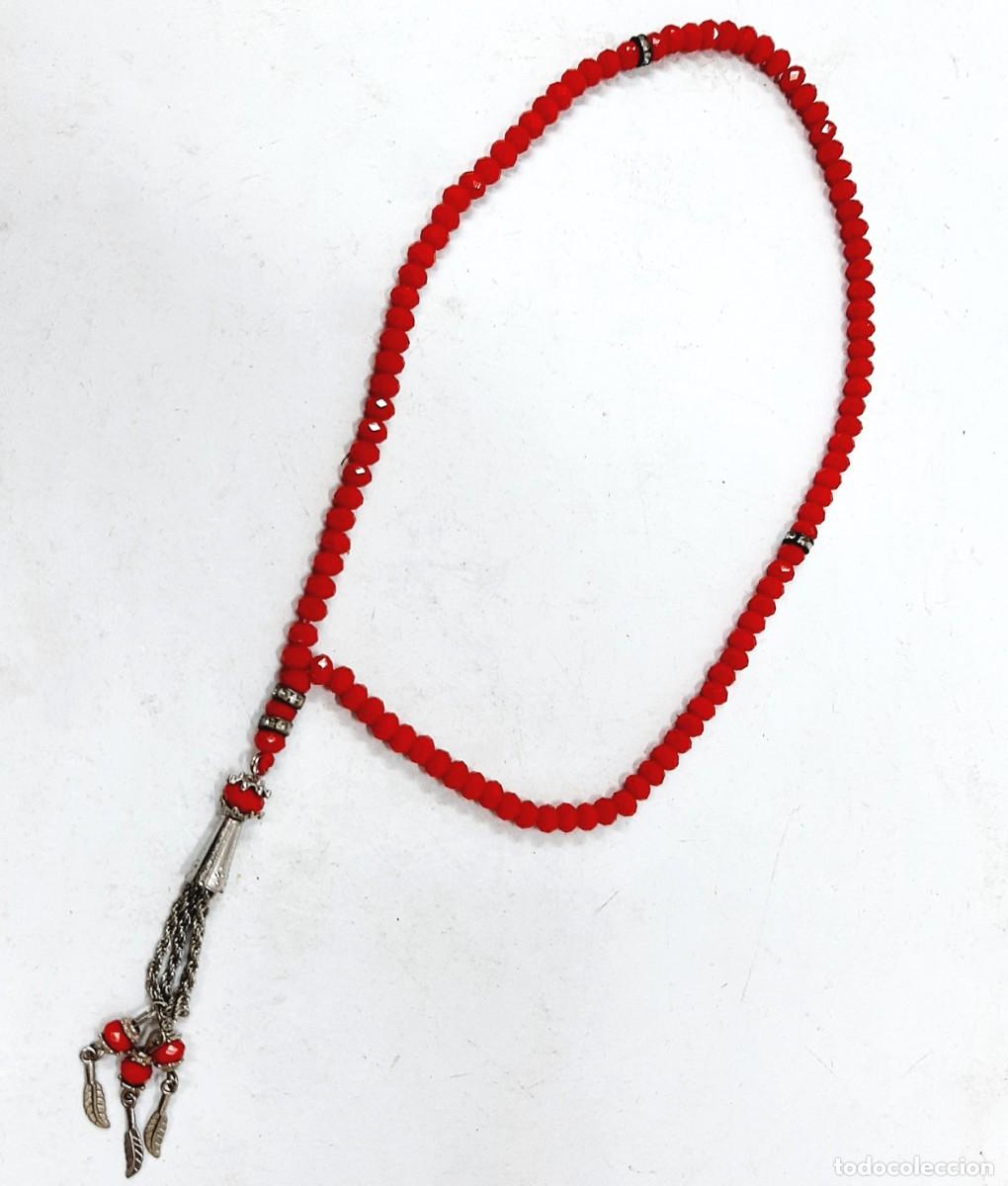 Joyeria: Collar atrapasue&ntilde;os, cuentas rojas(12.4) - Foto 1