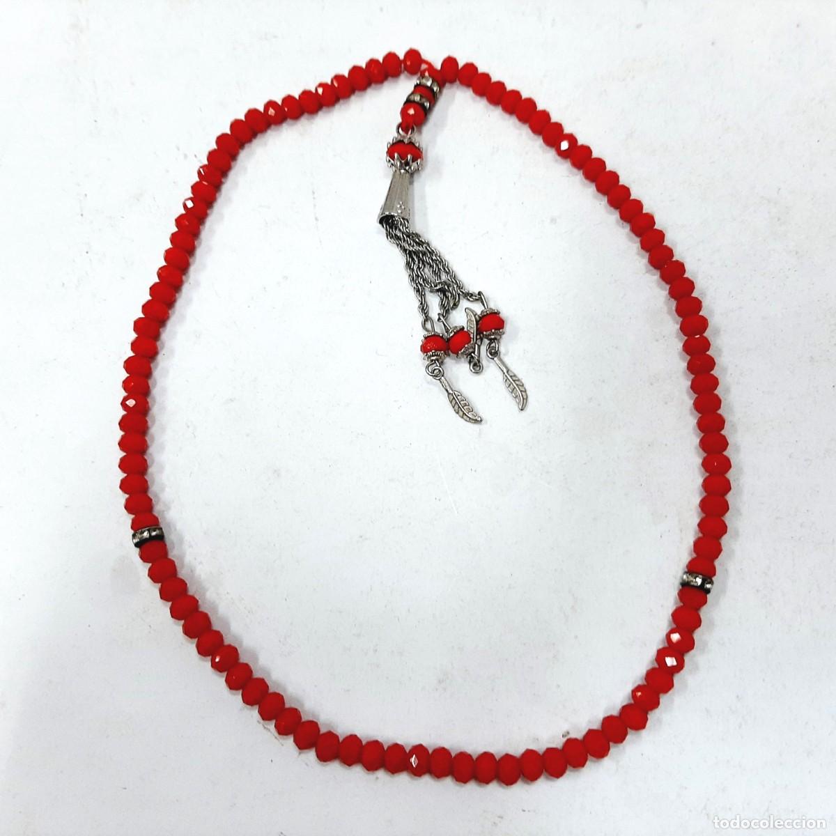 Joyeria: Collar atrapasue&ntilde;os, cuentas rojas(12.4) - Foto 2