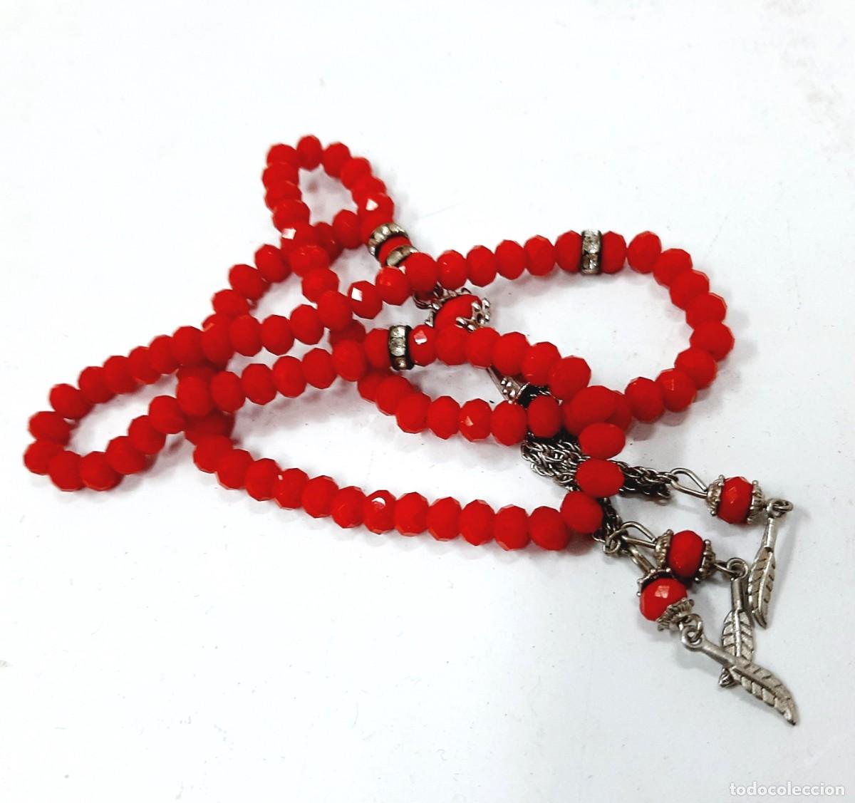 Joyeria: Collar atrapasue&ntilde;os, cuentas rojas(12.4) - Foto 3