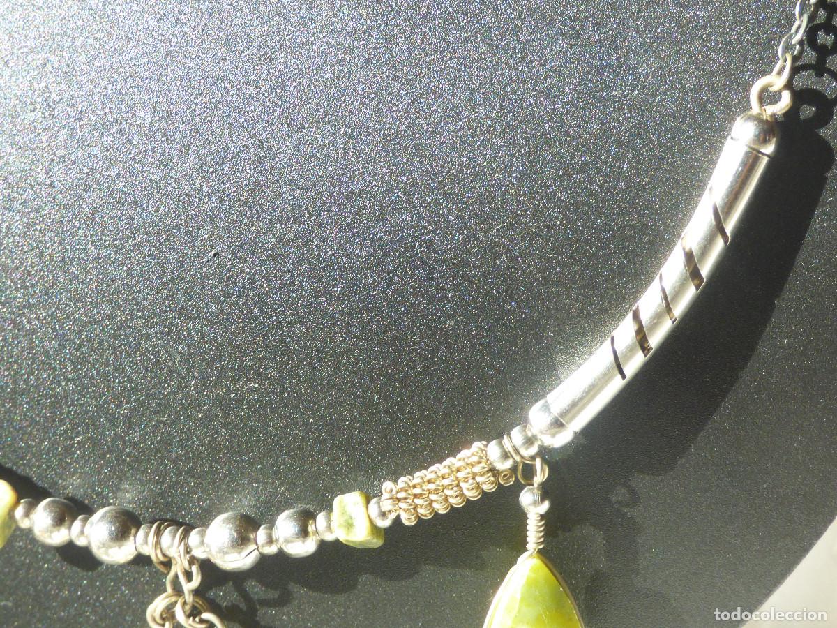 Joyeria: collar plata andina y jaspe verde - Foto 3