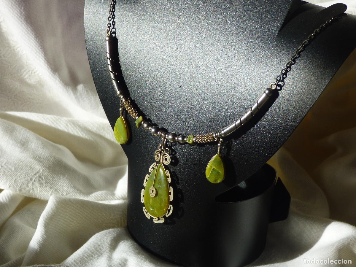Joyeria: collar plata andina y jaspe verde - Foto 5
