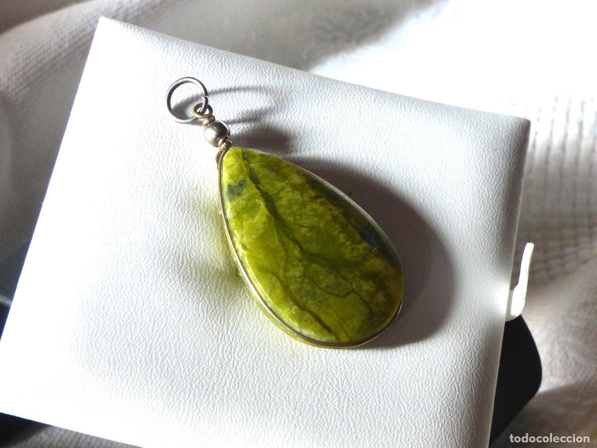 Joyeria: Colgante andino,jaspe verde. - Foto 1