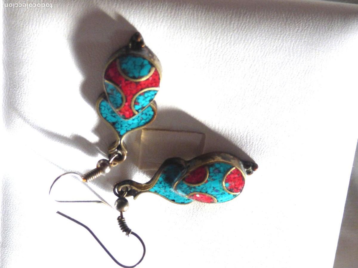 Joyeria: Pendientes Nepal,plata y piedras semipreciosas - Foto 1