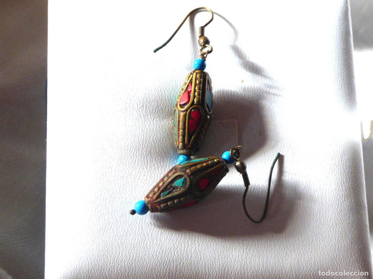 Joyeria: Pendientes Nepal,bronce. - Foto 1
