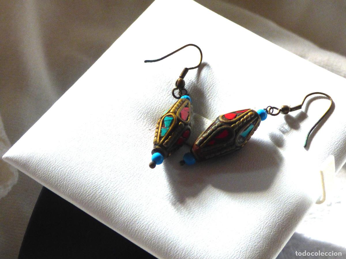 Joyeria: Pendientes Nepal,bronce. - Foto 2