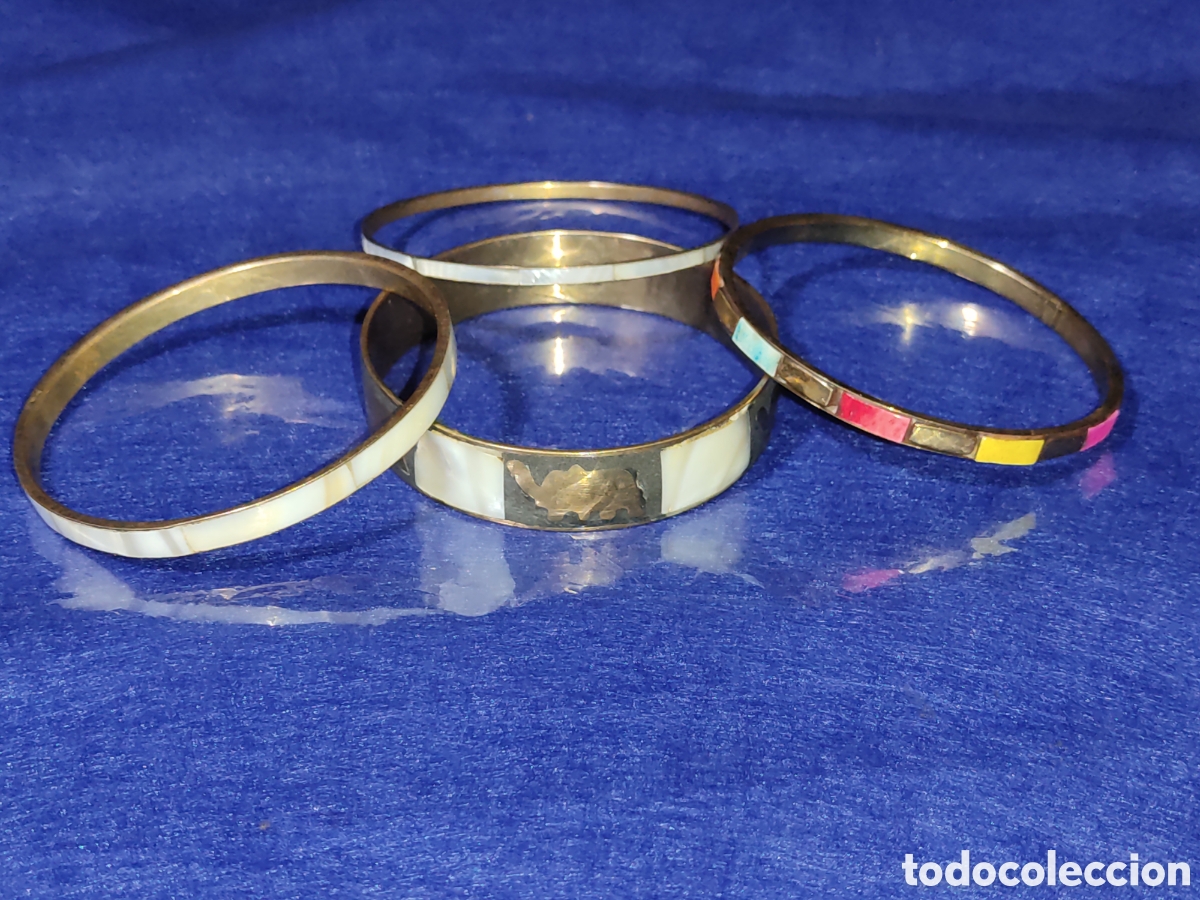 Joyeria: Pulsera de n&aacute;car,a&ntilde;os 70,las 4 que se ven. - Foto 2