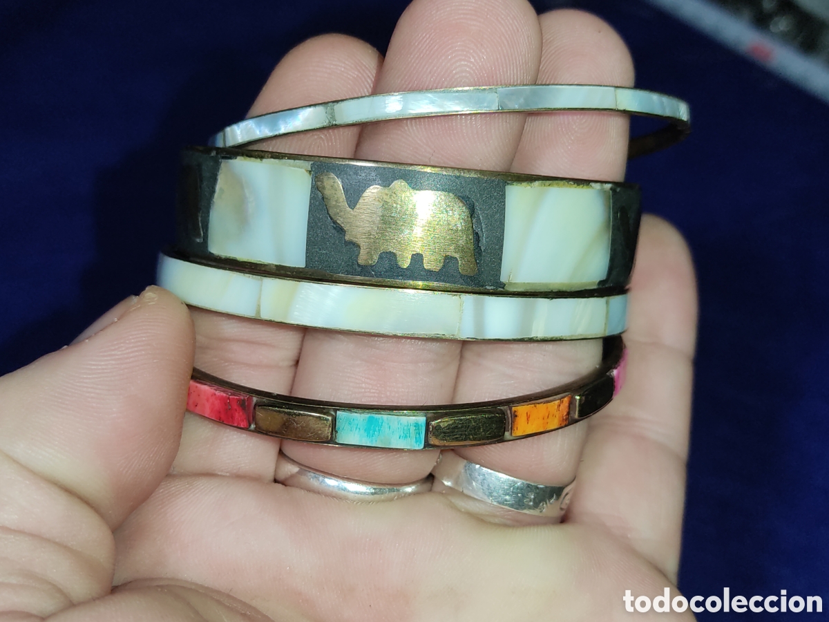 Joyeria: Pulsera de n&aacute;car,a&ntilde;os 70,las 4 que se ven. - Foto 3