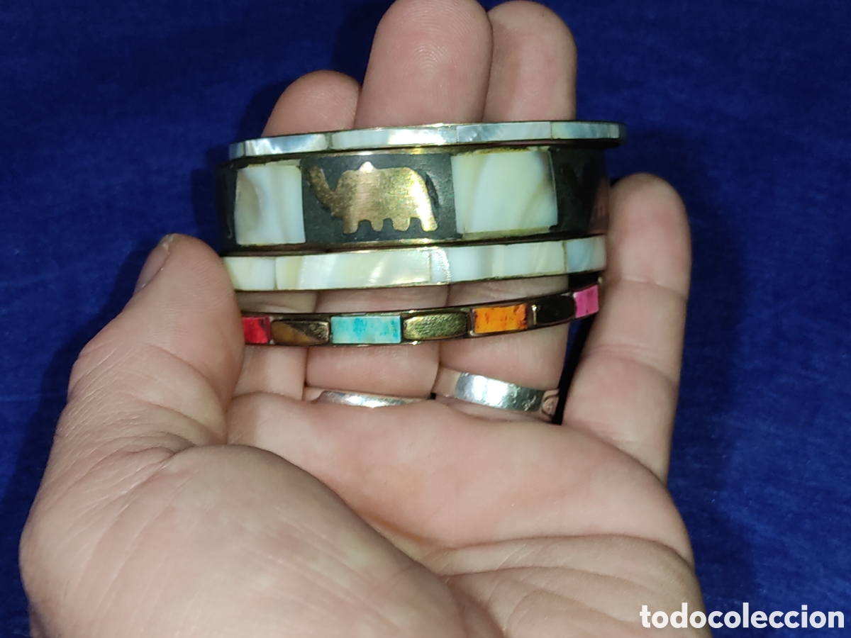 Joyeria: Pulsera de n&aacute;car,a&ntilde;os 70,las 4 que se ven. - Foto 4