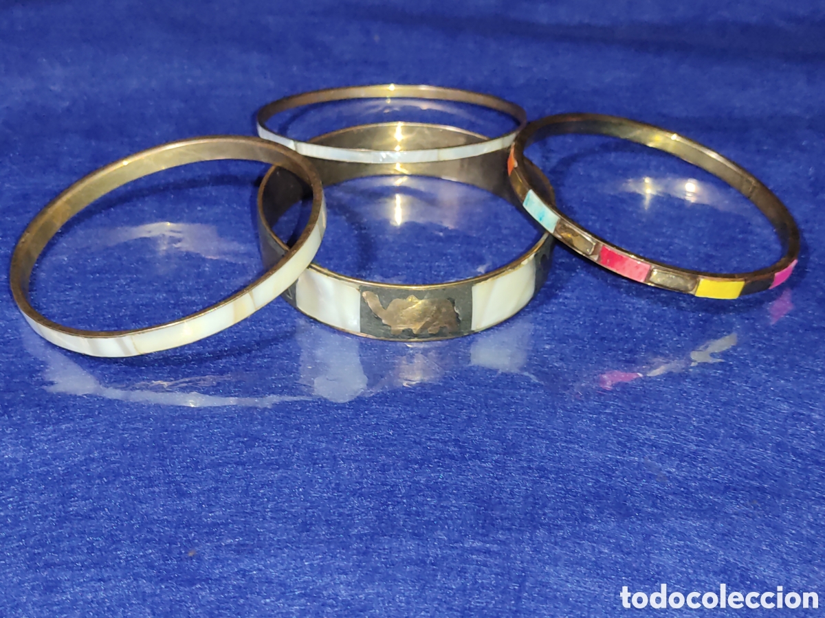 Joyeria: Pulsera de n&aacute;car,a&ntilde;os 70,las 4 que se ven. - Foto 1