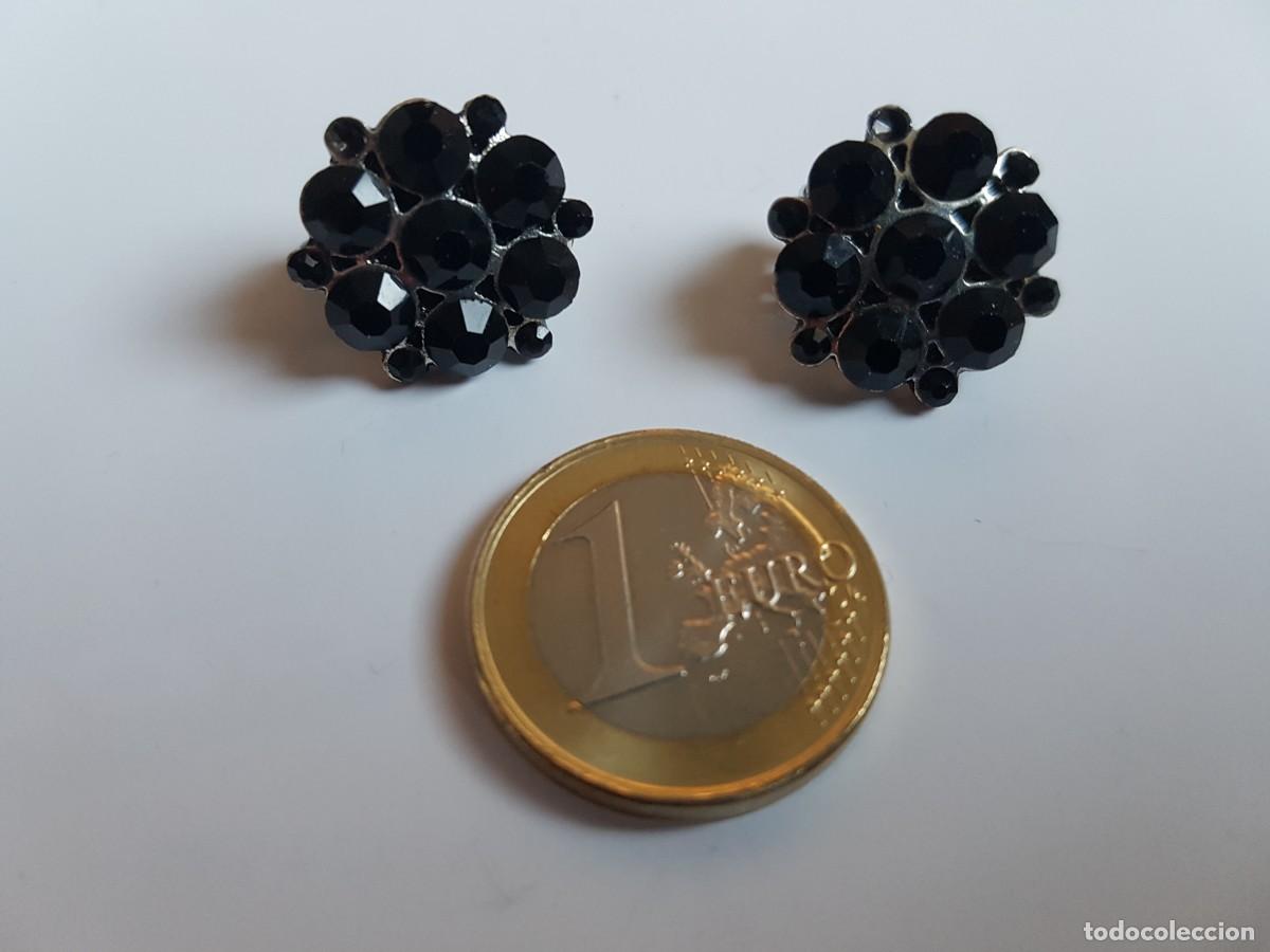 Joyeria: Pendientes de Pinza con cristales negros. - Foto 1