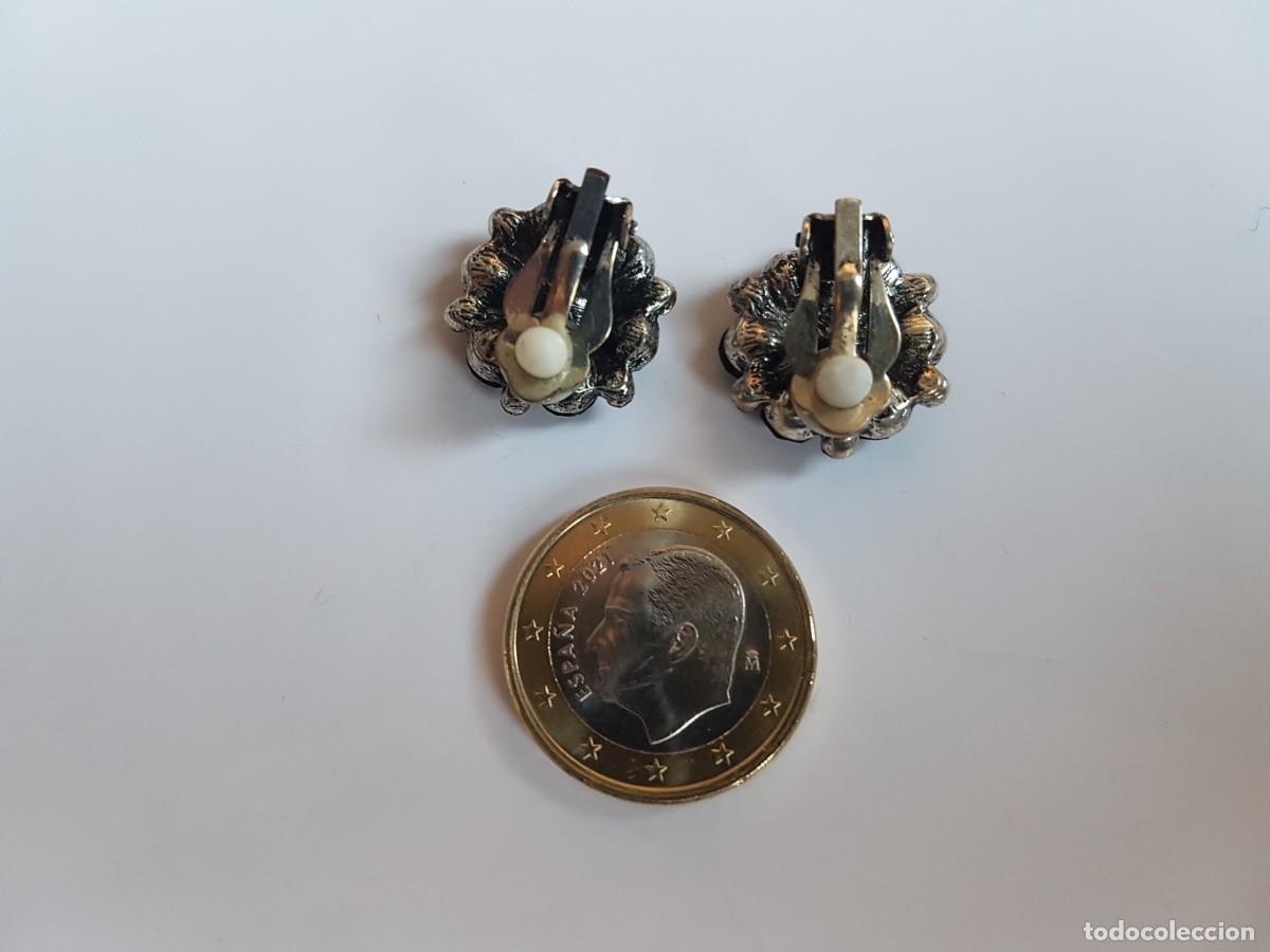 Joyeria: Pendientes de Pinza con cristales negros. - Foto 2