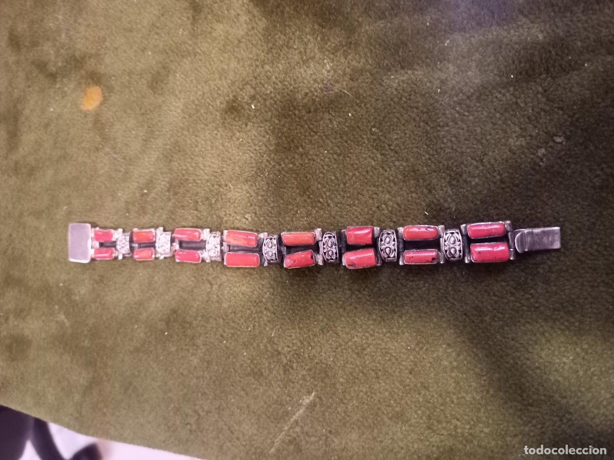 Joyeria: Bonita pulsera en plata y coral. REF-9467.ca4 - Foto 1