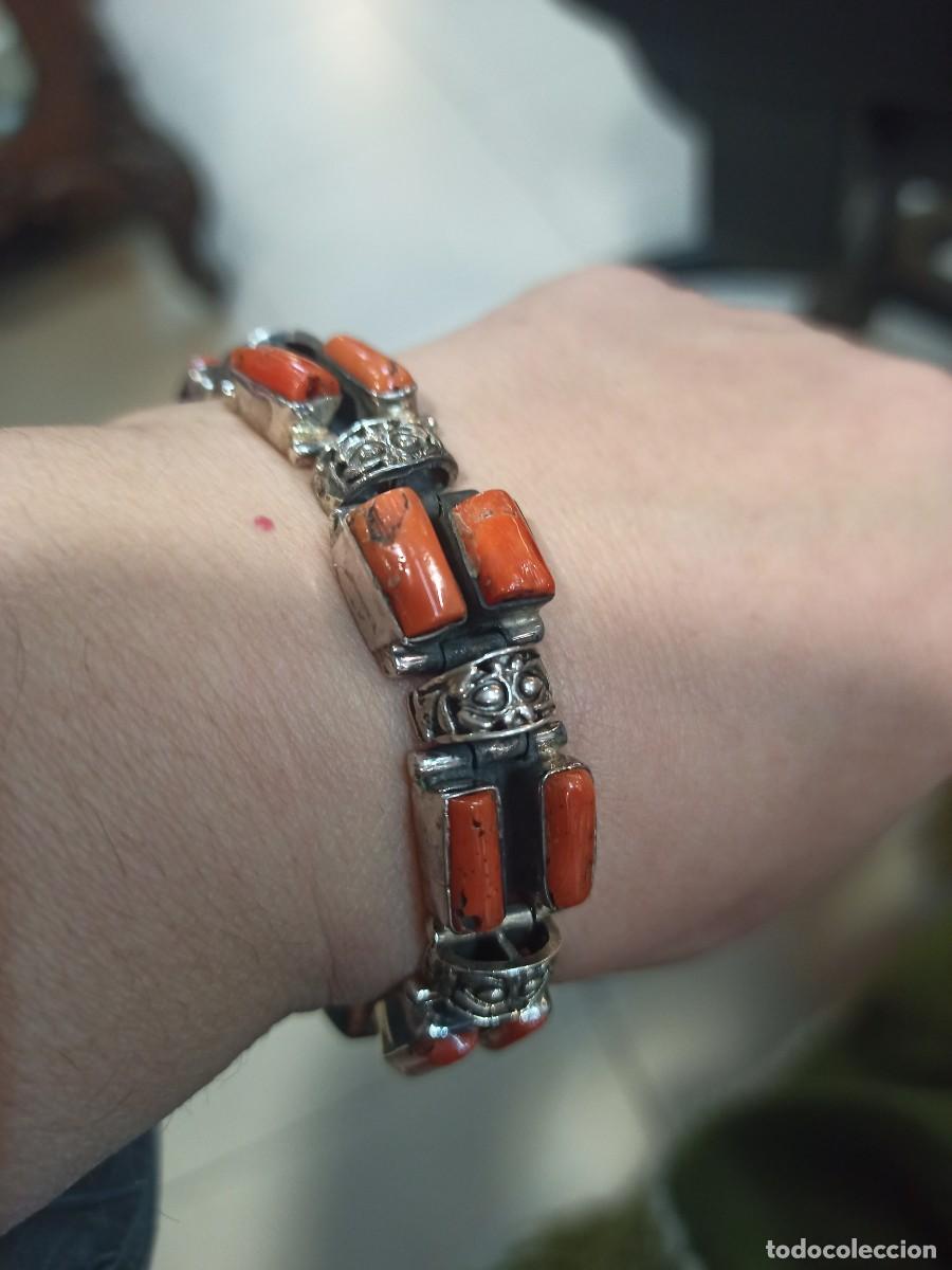 Joyeria: Bonita pulsera en plata y coral. REF-9467.ca4 - Foto 6