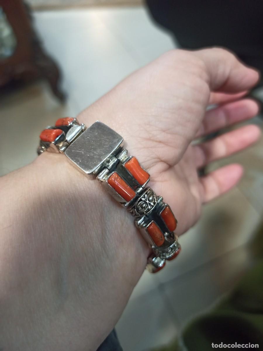 Joyeria: Bonita pulsera en plata y coral. REF-9467.ca4 - Foto 7