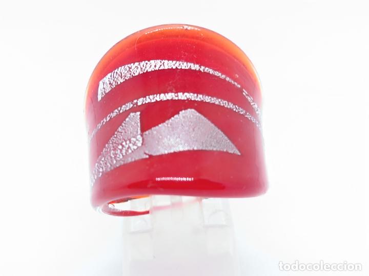 Joyeria: Original anillo antiguo en cristal de murano. - Foto 3