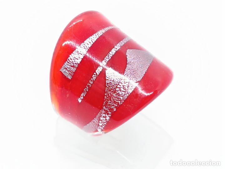 Joyeria: Original anillo antiguo en cristal de murano. - Foto 4