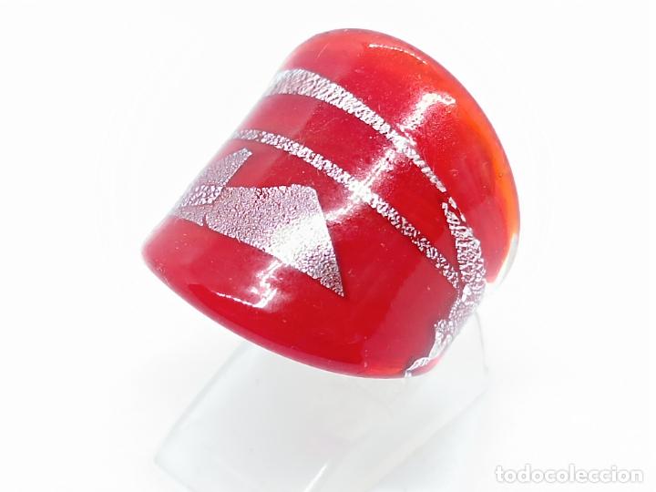 Joyeria: Original anillo antiguo en cristal de murano. - Foto 5