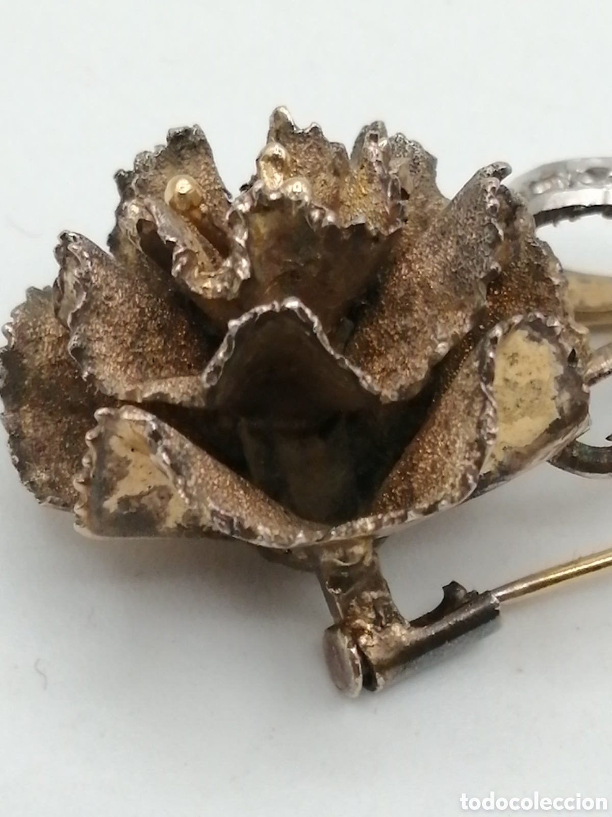 Joyeria: Broche plata chapada oro y pedreria - Foto 3