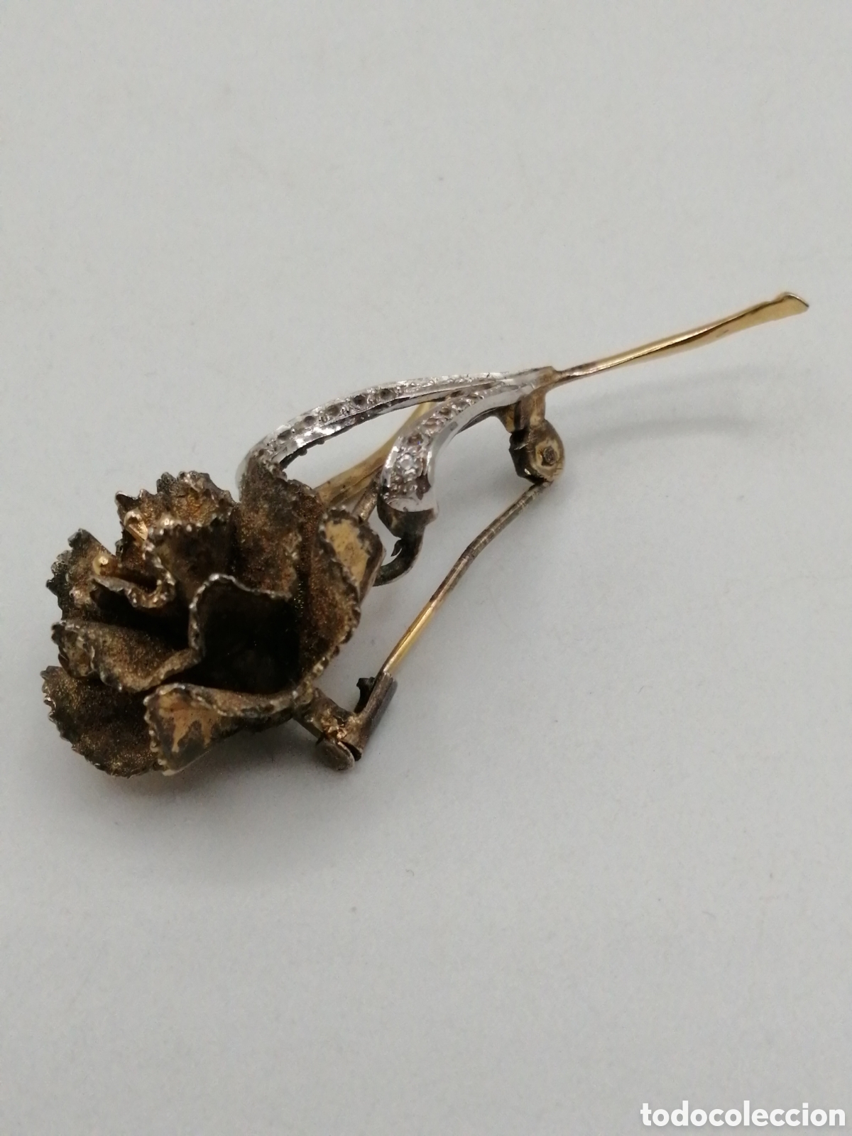 Joyeria: Broche plata chapada oro y pedreria - Foto 5