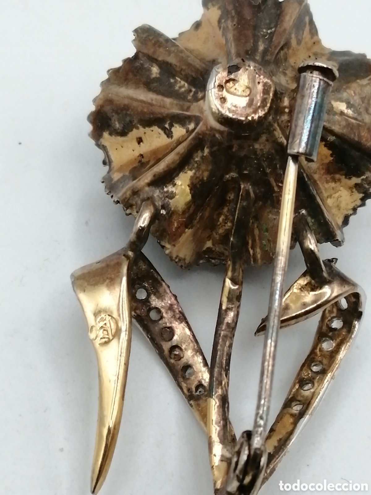 Joyeria: Broche plata chapada oro y pedreria - Foto 7