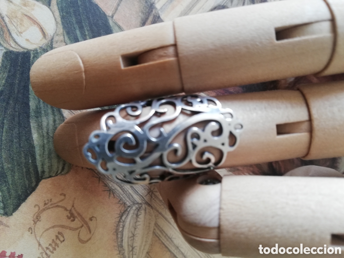 Joyeria: VINTAGE . SORTIJA, ANILLO, LANZADERA DE PLATA LABRADA - Foto 6