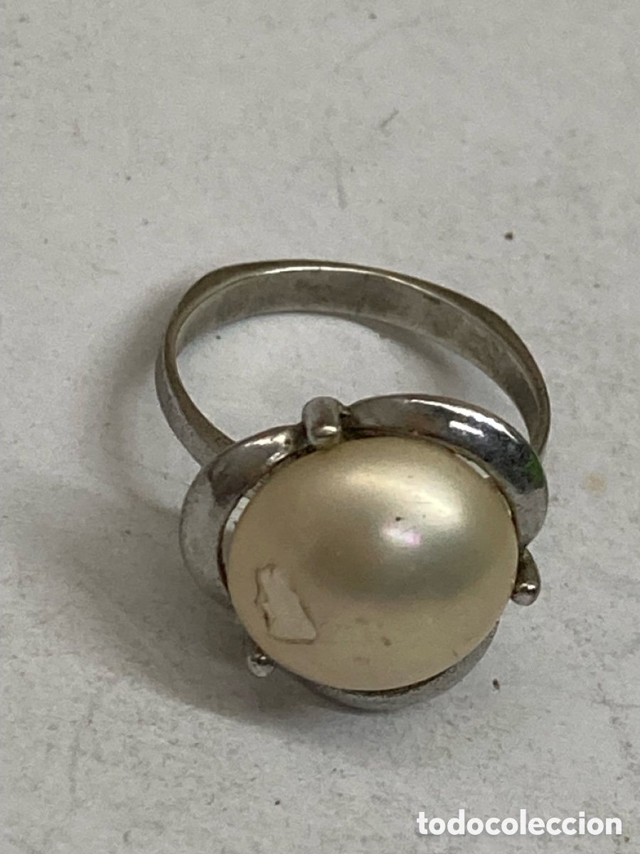Joyeria: Anillo de plata y perla S123 - Foto 1