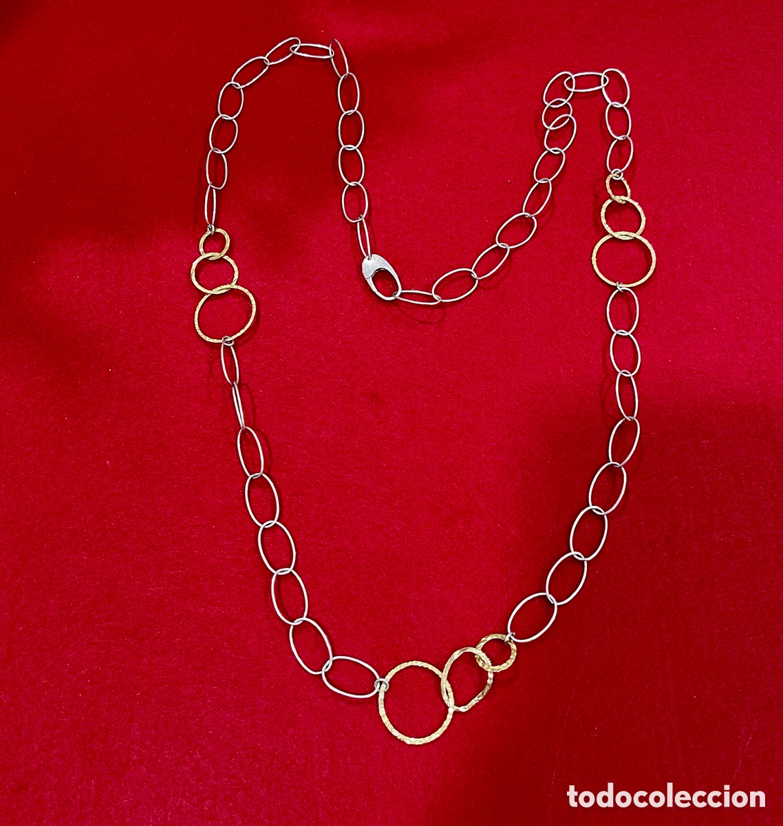 Joyeria: Bonito collar en plata de ley de gran longitud. - Foto 1