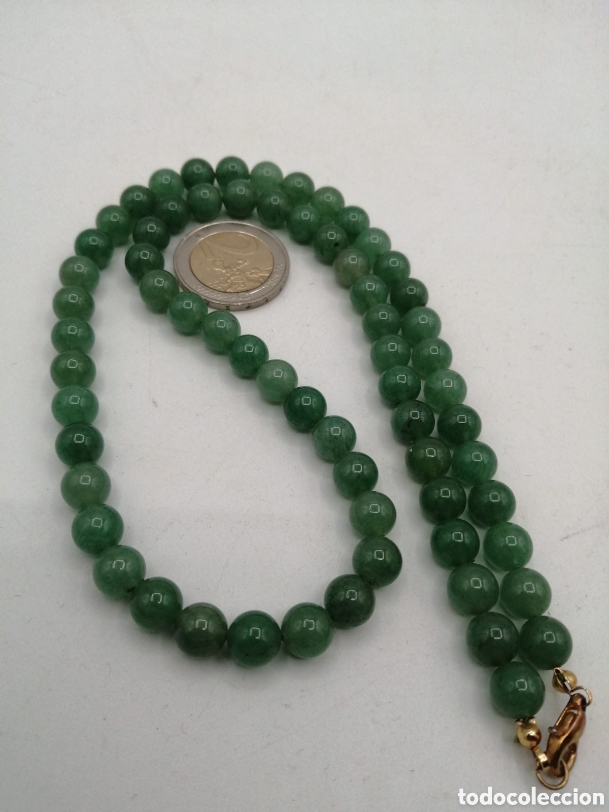 Joyeria: Collar jade verde. Cierre metal dorado - Foto 4