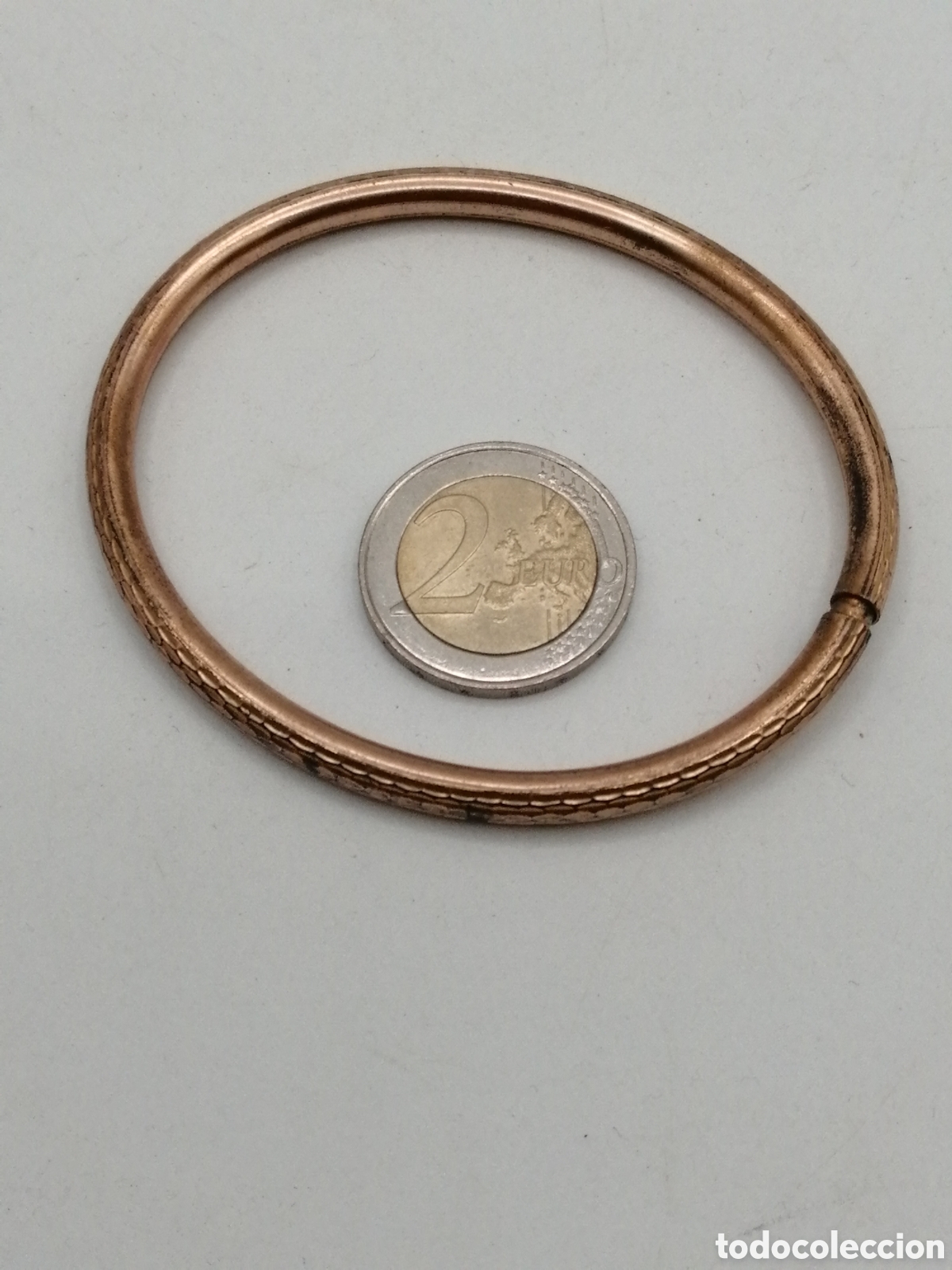 Joyeria: Antigua pulsera lat&oacute;n repujado chapado oro - Foto 5
