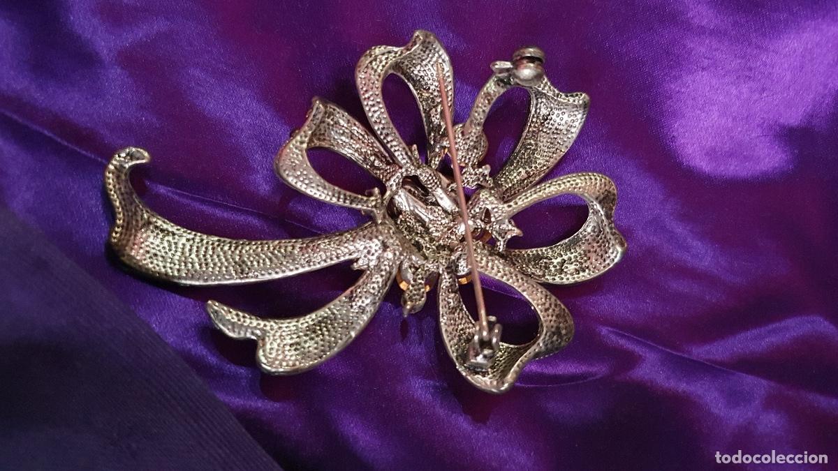 Joyeria: Broche plateado con piedras moradas - Foto 2