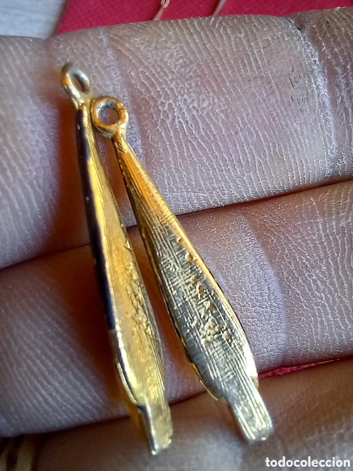 Joyeria: LOTE RESTOS DE PENDIENTES Y CADENA CON FLORES - Foto 4