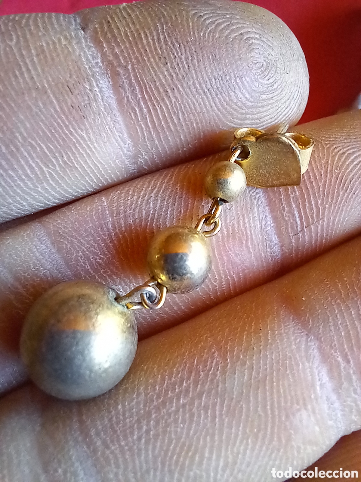 Joyeria: LOTE RESTOS DE PENDIENTES Y CADENA CON FLORES - Foto 8
