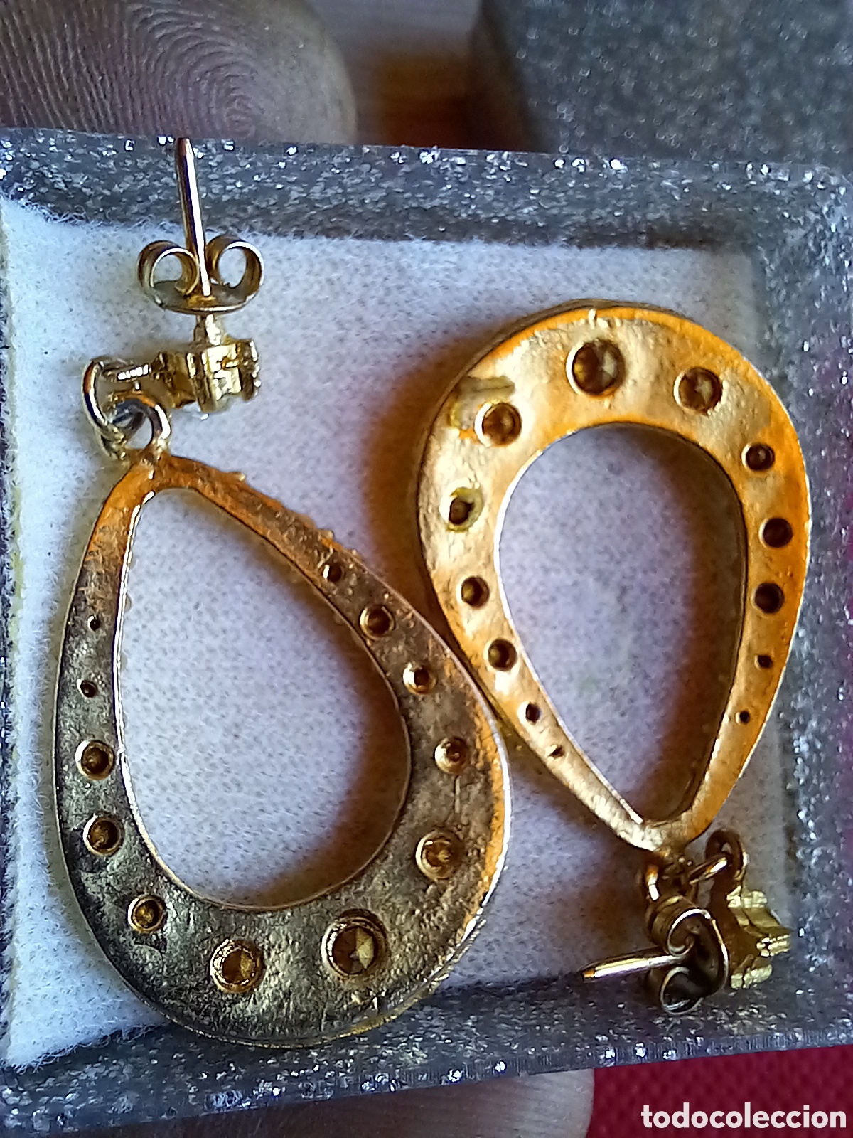 Joyeria: LOTE RESTOS DE PENDIENTES Y CADENA CON FLORES - Foto 10