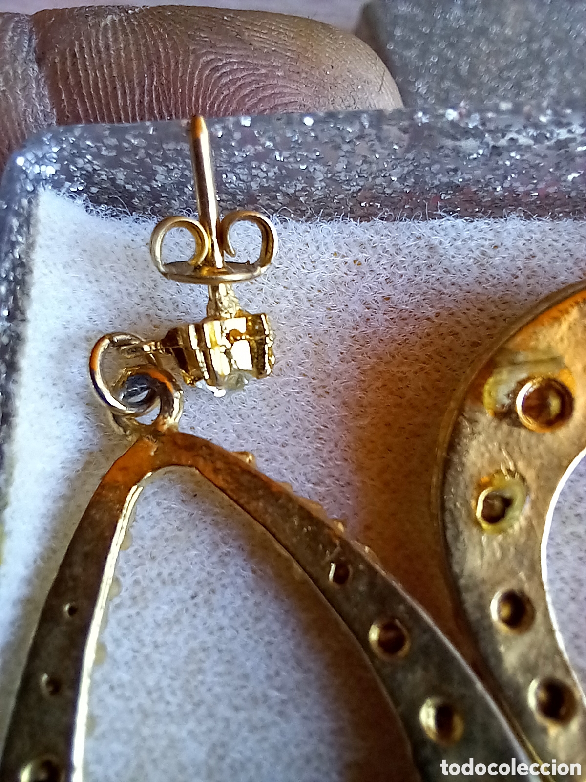 Joyeria: LOTE RESTOS DE PENDIENTES Y CADENA CON FLORES - Foto 11