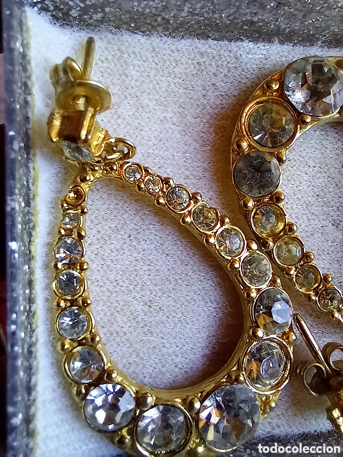 Joyeria: LOTE RESTOS DE PENDIENTES Y CADENA CON FLORES - Foto 13